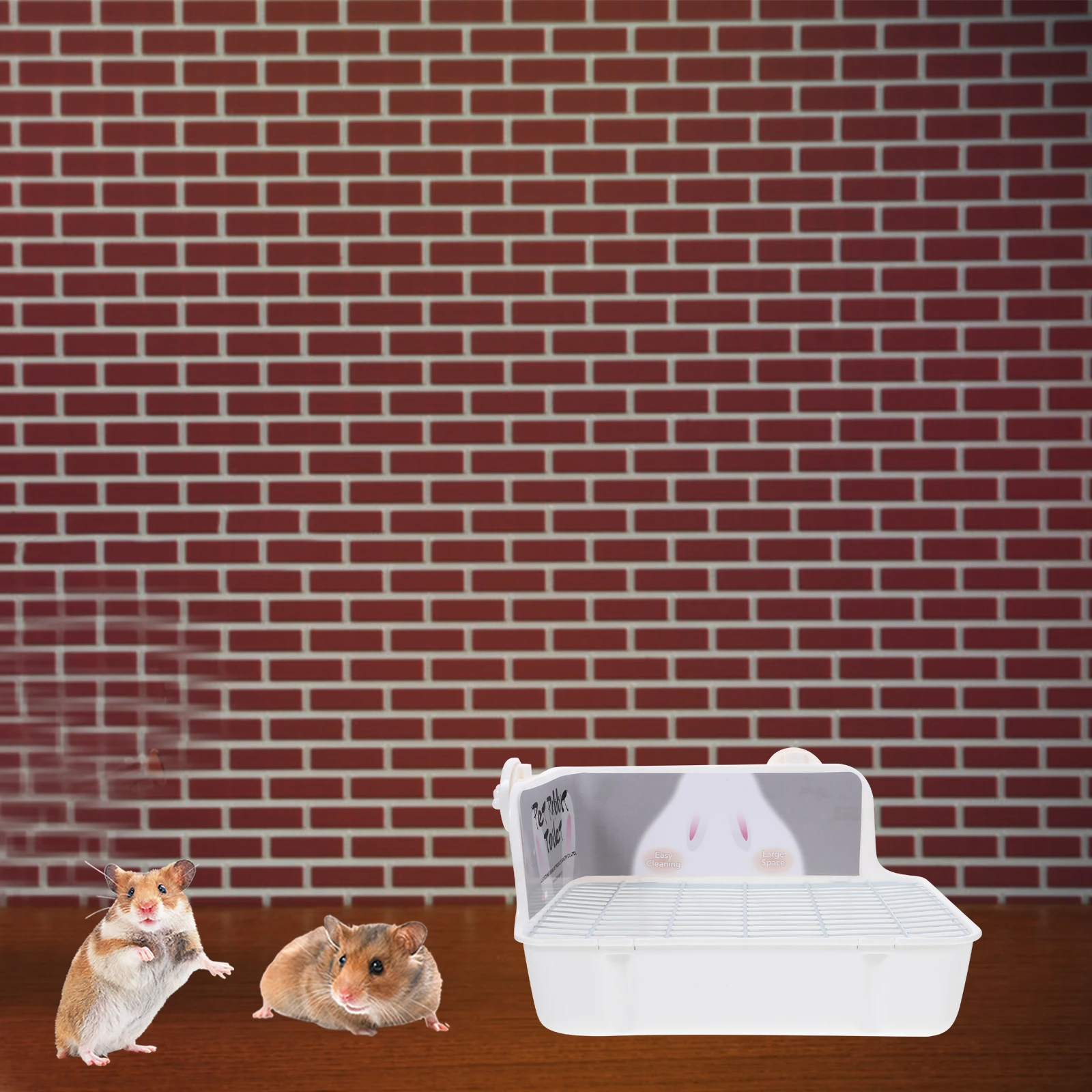 

Rabbit Toilet Litter Box Small Animal Indoor Bunny Tray Training Corner Pan Cage Pink Easy Clean Detachable Design Space Saving