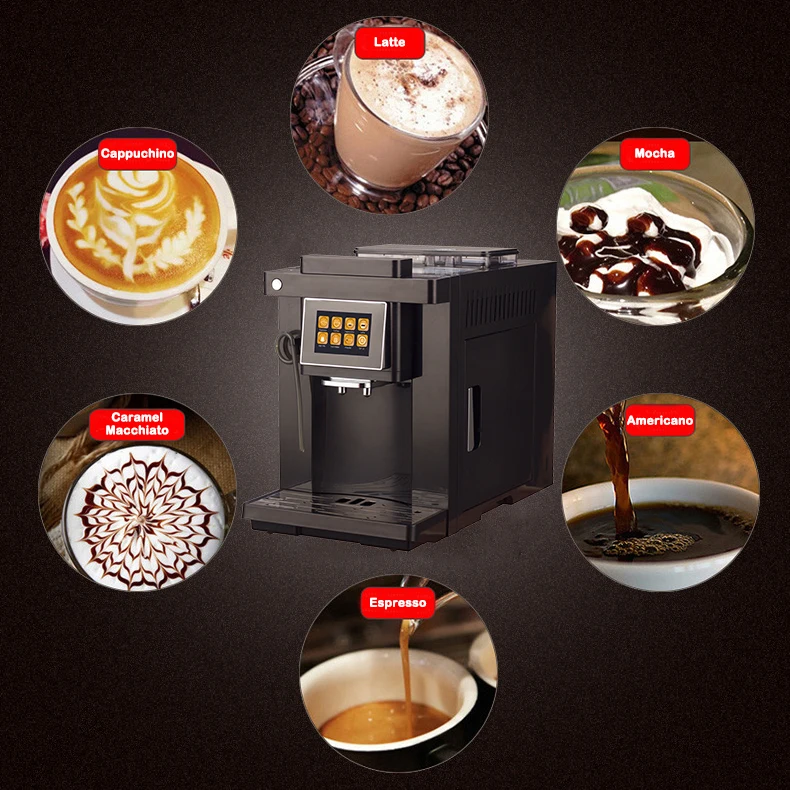 Fully Automatic Electric Coffee Machine with TFT Color Display White/Black Commercial Espresso & Brew System for Household Use - view 4
