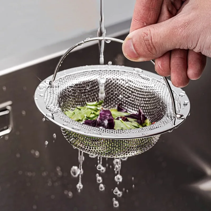 Kitchen Sink Filter Stainless Steel Garbage Food Residue Hair Catcher Sewer Mesh Strainers Bathroom Drain Hole Filter Trap