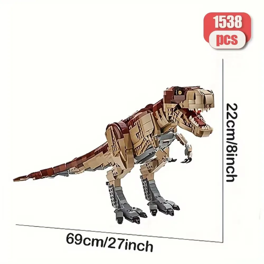 Em estoque dinossauros T. rex moc bloco de construção modelo jurassic park world brinquedo presentes de aniversário natal 3120 peças 75936