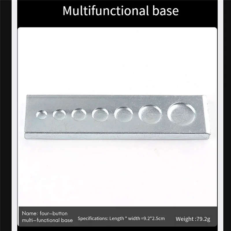 B-Est 11PCS 633/655/831/201 Rivet Base Snap Button Base Punching Leather Snap Button Set Silver