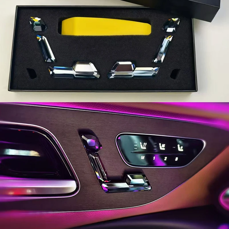 For Mercedes Benz Maybach E S C Class S400 S450 S500 Car Seat Headrest Button E260 E300Crystal Seat Adjustment Switch Button