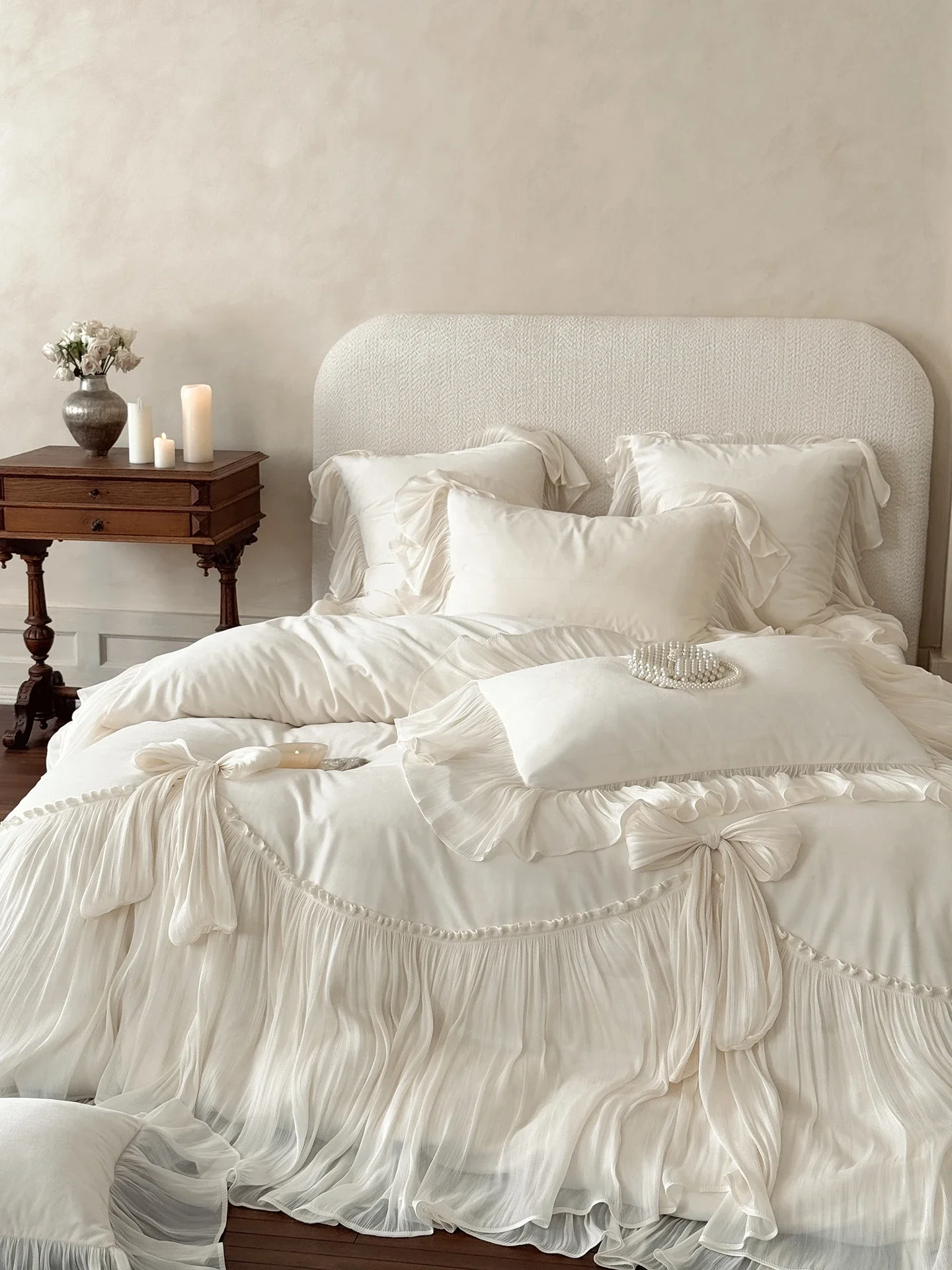 baby fleece four-piece set thickened warm double-sided plush lace quilt cover bed cover fairy bedding