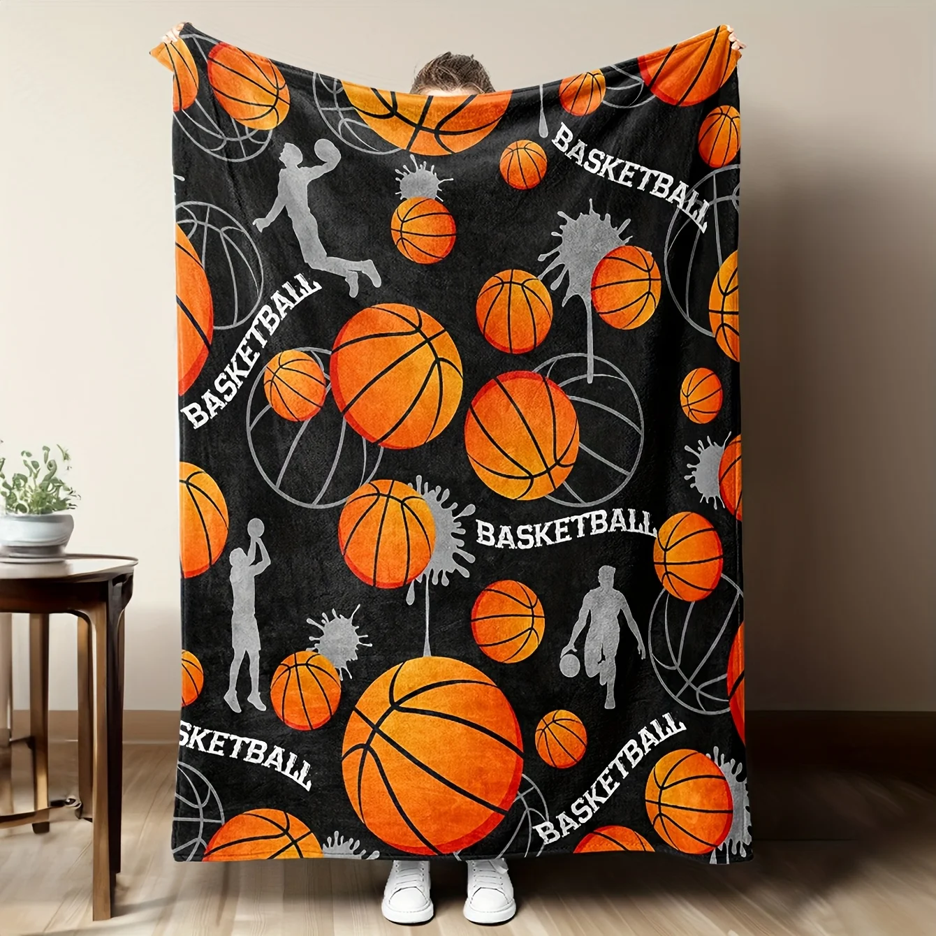 Coole Basketball-Überwurfdecke – Home Decor Orange Bewertung und Preis
