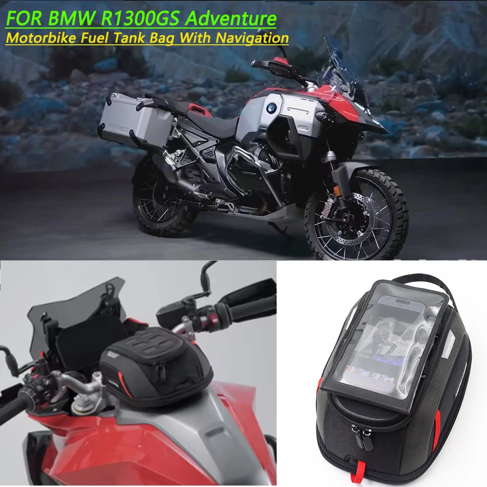 

Быстросъемные мотоциклетные сумки на бак с навигацией, сумка для топливного бака мотоцикла для BMW R 1300GS R1300 GS R 1300 GS ADV 2023 2024