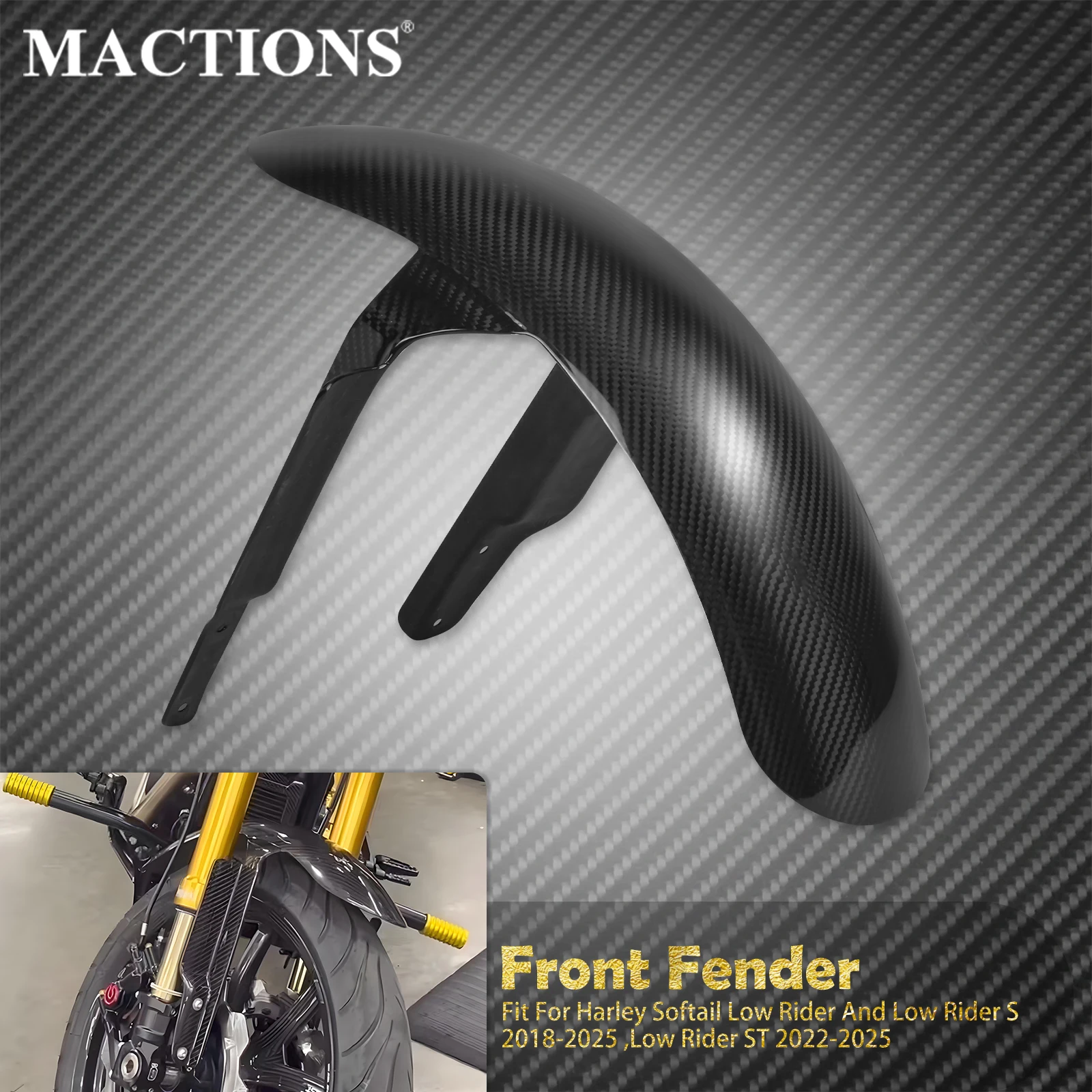 

Motorcycle Front Fender Wheel Mudguard Cover For Harley Softail Low Rider ST FXLRST‌ 2022-24 2025 Low Rider S FXLRS‌ 2018-2025