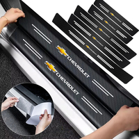 Carbon Fiber Car Door Threshold Protector Stickers Waterproof For Chevrolet CRUZE Captiva Land Tracker Epica Nubira Spark Z71