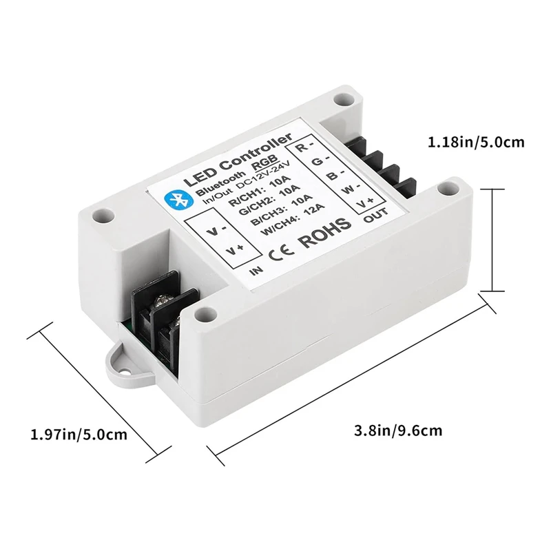 WISH RGB/RGBW LED controlador Bluetooth RGB tira de luces LED controlador teléfono aplicación Control para 5050 3528 RGB LED Striplights