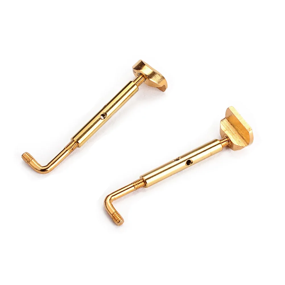 2Pcs High Quality Brass Chin Rest Screw for Viola Golden Shine Smooth Texture Anti Rust Violin Chinrest Clamp Fitting
