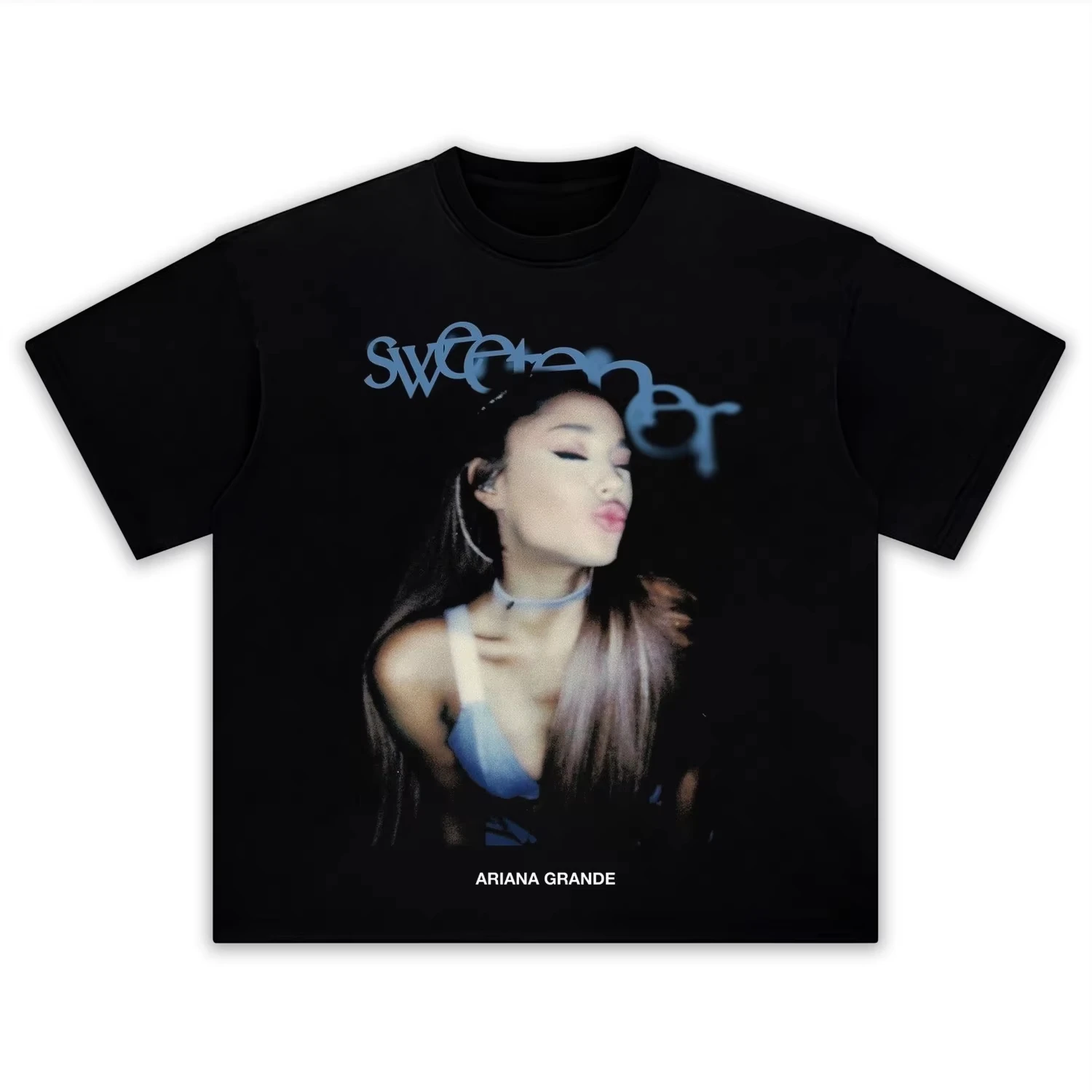 Ariana Grande Sweetener Blurry Graphic T-shirt Men Women Pop Music Singer Fan Casual Cotton Short Sleeve Streetwear Ins Y2k Tees