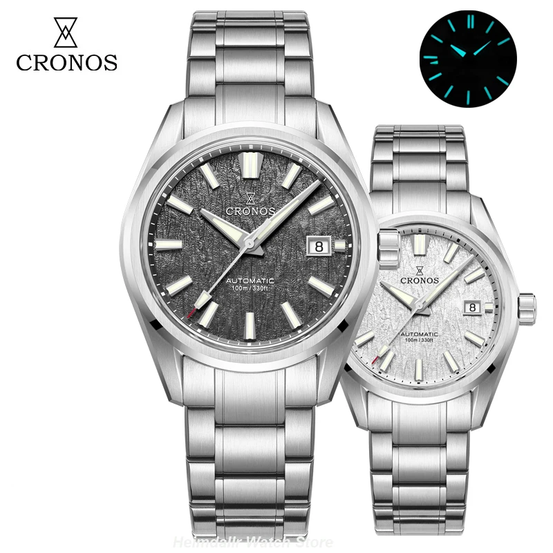 Cronos GS L6037M 39mm Automatic Mechanical Watch PT5000 Movement Sapphire Luminous Waterproof 100M Luxury Men's Wristwatch