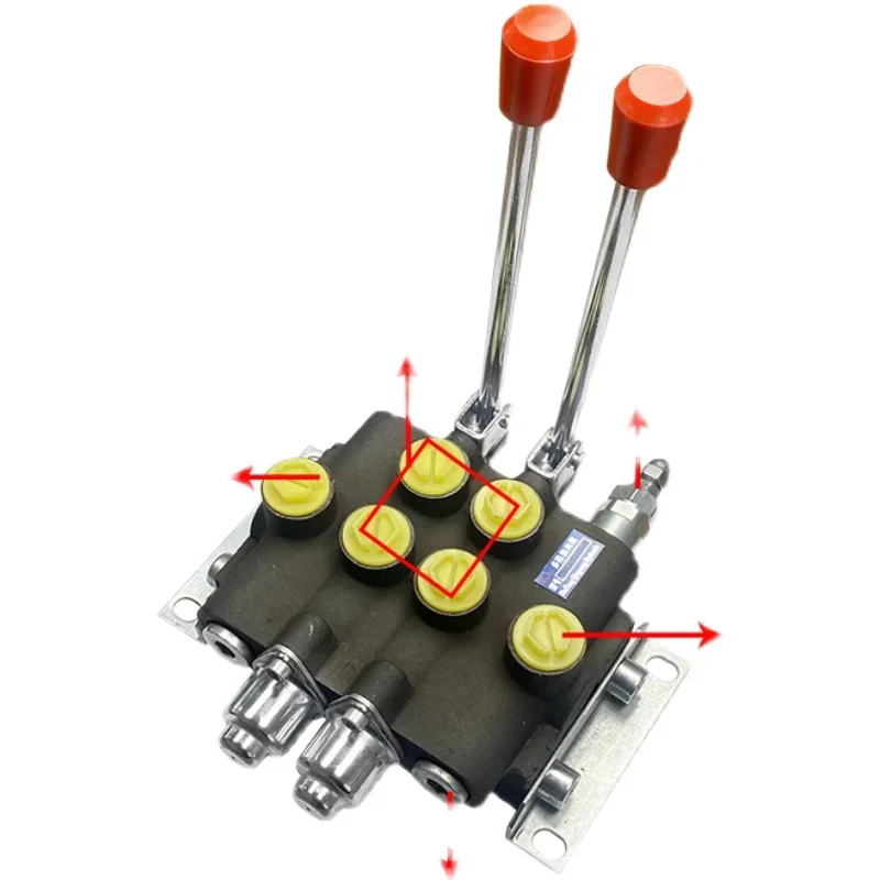 Multiway Valve Hand-Directional Valve Hydraulic Distributor One to Quadruple with Relief Valve Control Cylinder