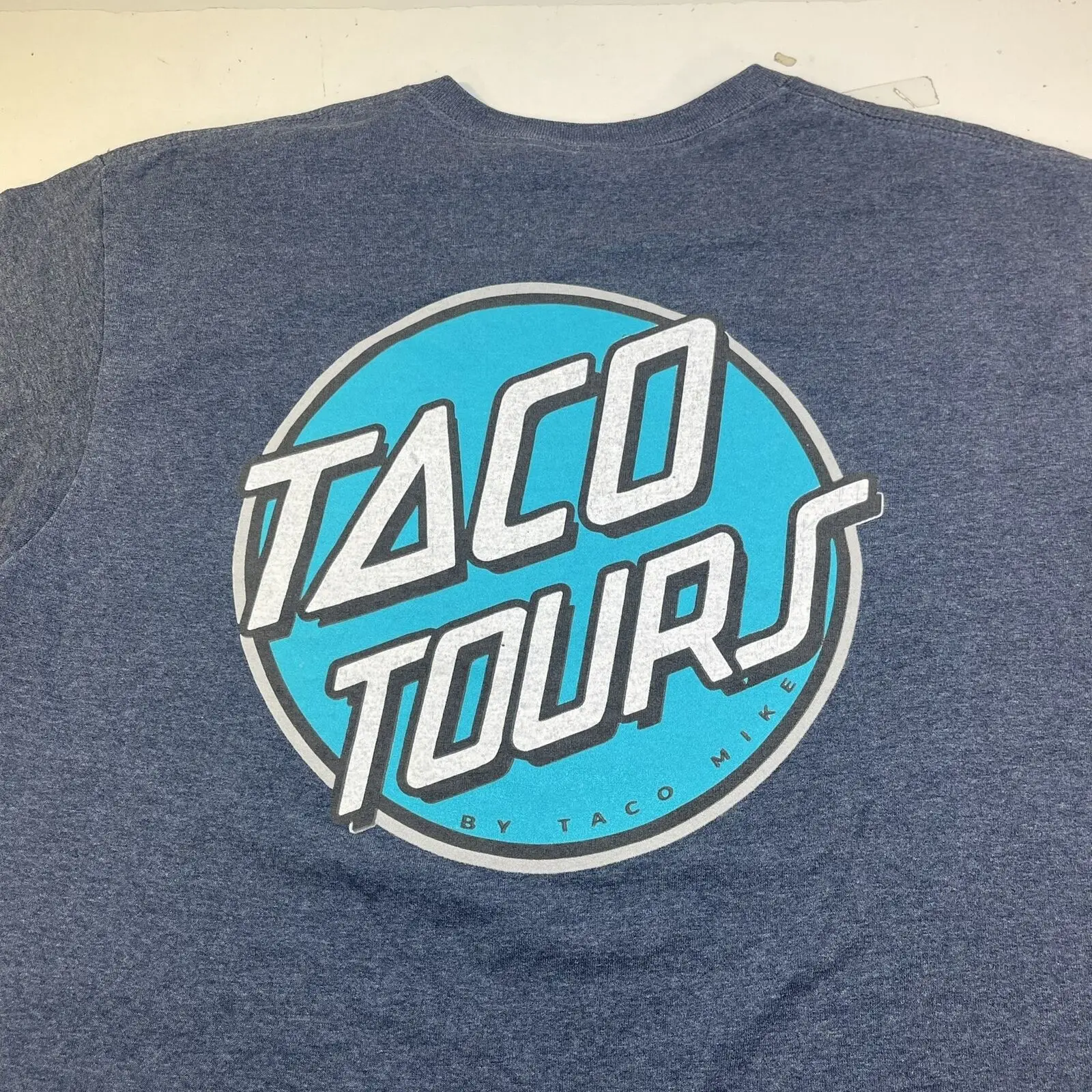 TACOMOTO TACO TOURS By TACO MIKE MOTOCROSS MX MOTO RACING T SHIRT Mens L Blue