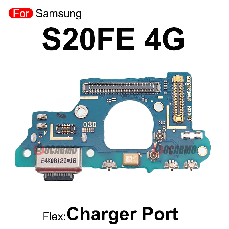 لسامسونج غالاكسي S20FE 4 جرام 5 جرام USB شحن ميناء شاحن حوض مع ميكروفون فليكس كابل إصلاح أجزاء