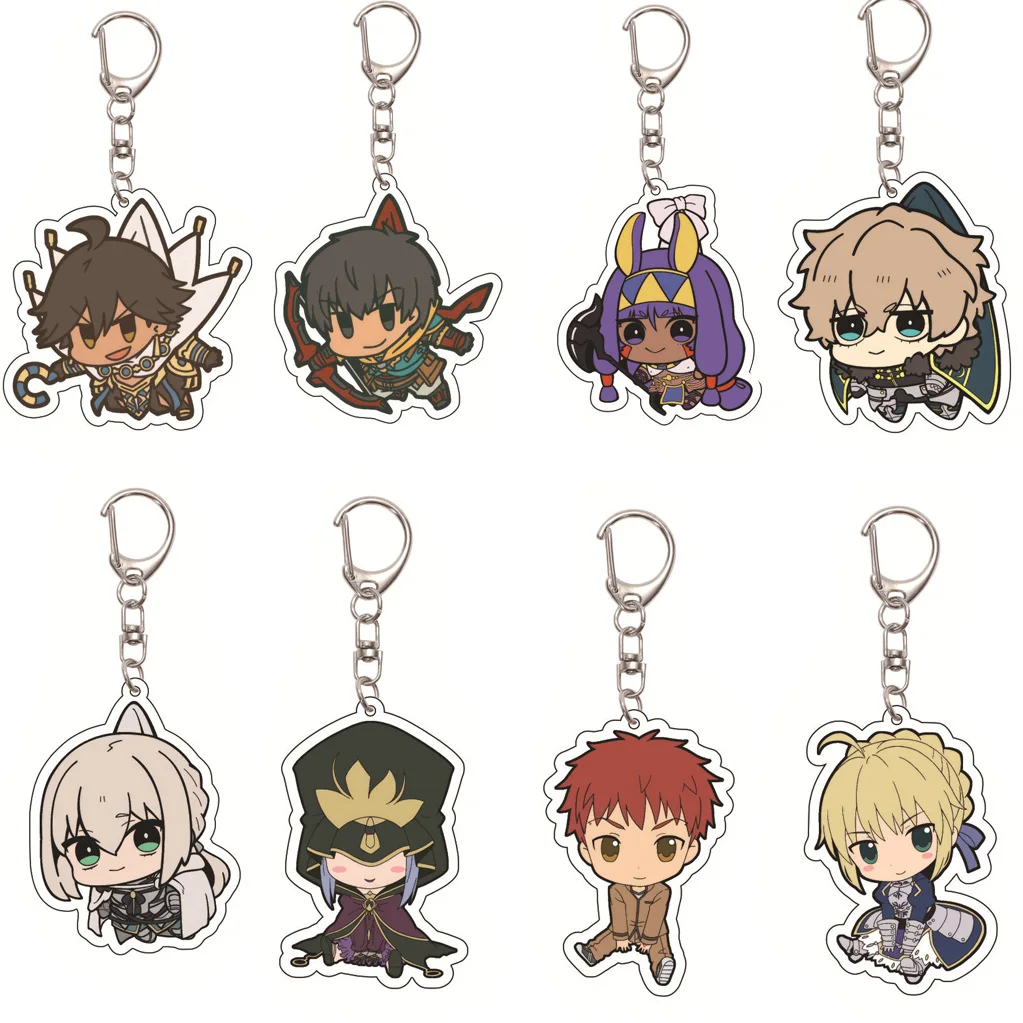 Anime Fate/Grand Order de 55 mm ‌   Llavero Acrílico Arturia Pendragon Ozymandias Arash Nitocris Medea, Regalos de Navidad