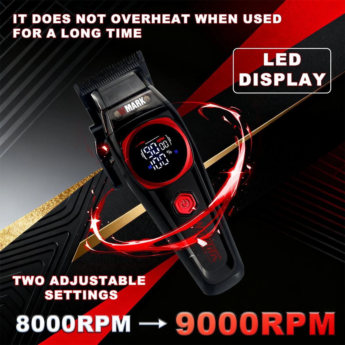 مجموعة آلات القطع الاحترافية محرك بدون فرشاة DLC شفرة شاحن قاعدة لاسلكي 10000 دورة في الدقيقة آلة حلاقة احترافية لقص الشعر #3