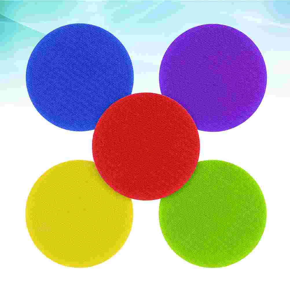 Imagem -06 - Rodada Removível Flooring Tapete Spots Sala de Aula Tapetes Game Trainning Adesivo Puzzle Ensino Circular 30 Pcs