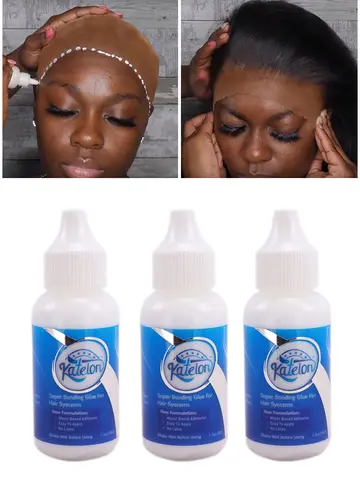 Lace Front Wig Glue Extra Hold Waterproof 38ml Super Bonding Adhesive Glue For Wig Cap 1Pcs Hair Glue Hair Styling Tools 1.3Oz
