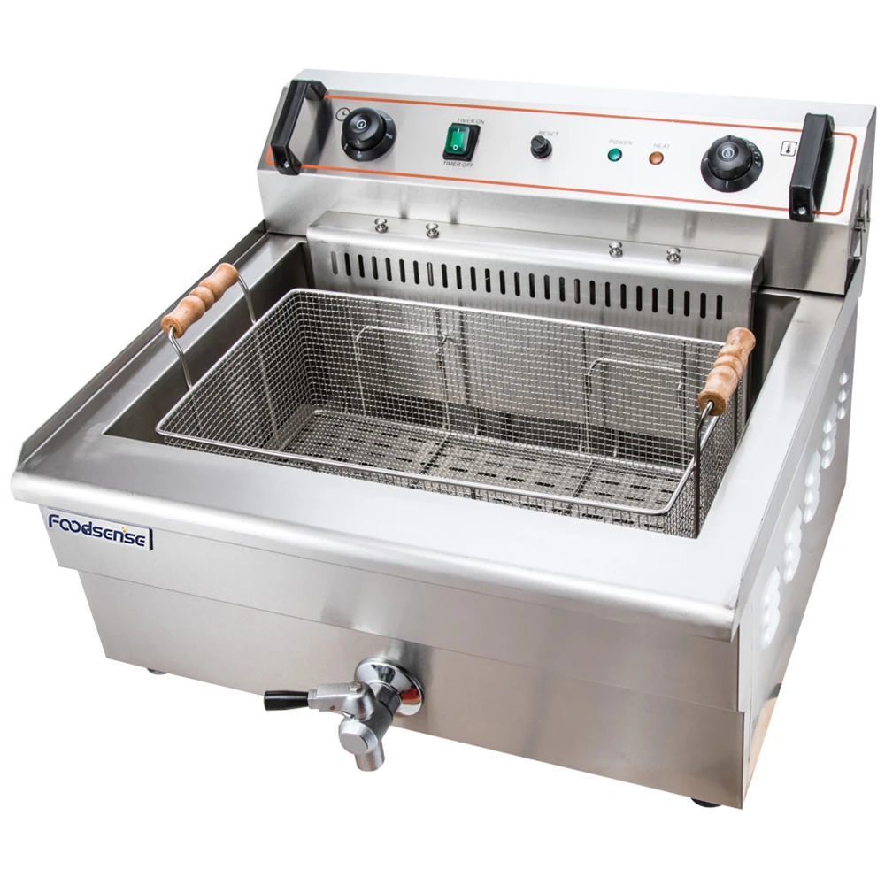 1 Tank 1 Basket Industrial Deep Fryer Chicken Fryer Machine High Capacity Small Electric Deep Fryer With Basket