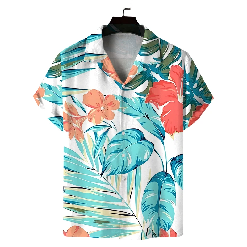 Новая летняя мужская рубашка с короткими рукавами в гавайском стиле для отдыха и поездок на работу, модная универсальная индивидуальная мягкая ткань
