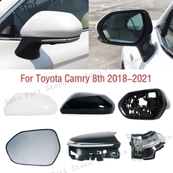Car Side Mirror Lens Glass Rearview Mirror Frame Lower Base Cover Lid For Toyota Camry V70 8th 2018 2019 2020 2021