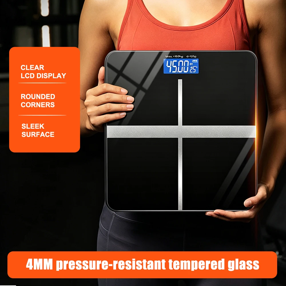 Intelligent Weight Scale Room Temperature Display Large Backlit Screen Anti Slip Pad Wide Platform For Home Gym Fitness Use
