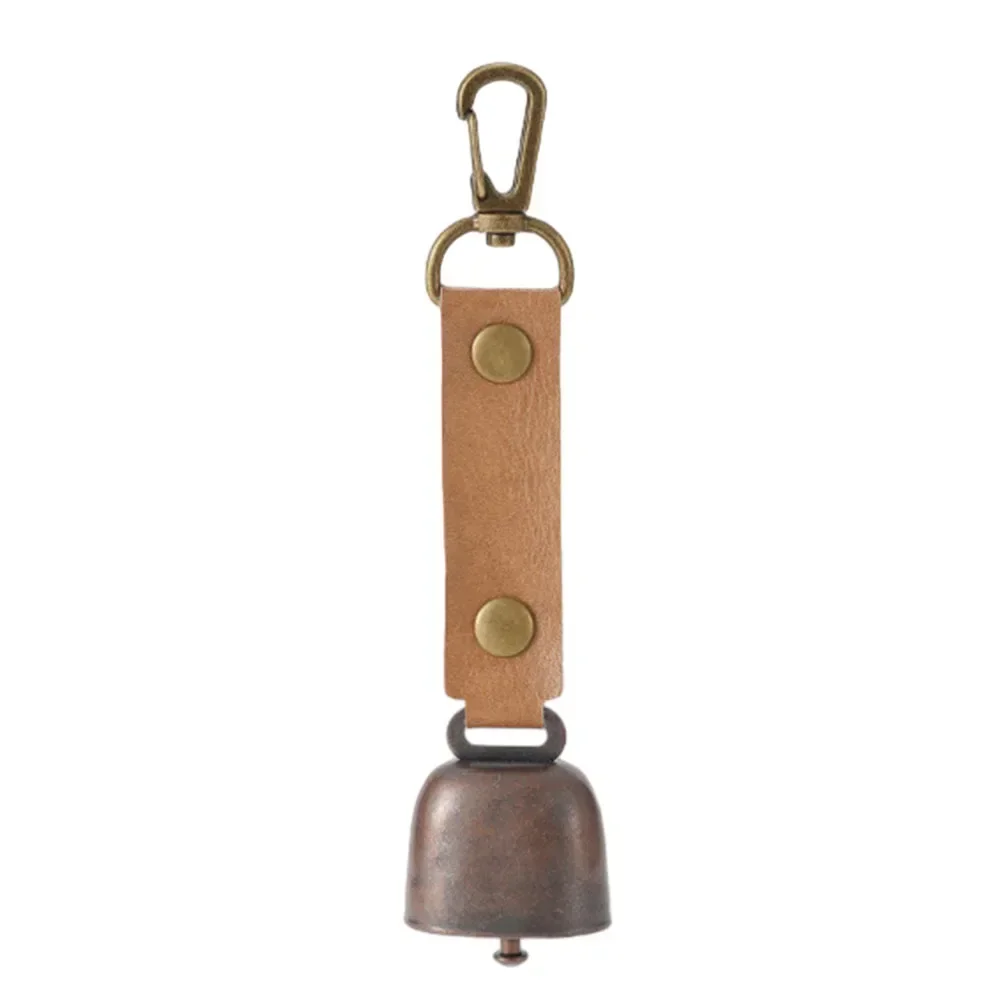 Outdoor Bell Convenient Cowbell For Camping Hiking Keychain PU+Metal Pendant Pet Small Practical Use Brand New