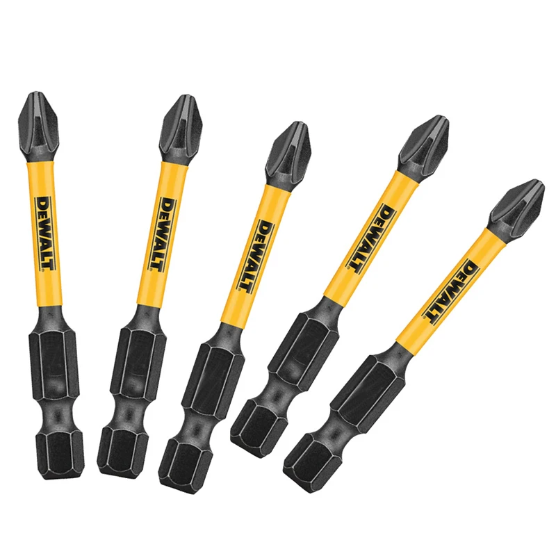 DEWALT Original PH2 57MM Bit Impact Type High Speed Steel Power Drive Tool Accessories Bit 5PCS