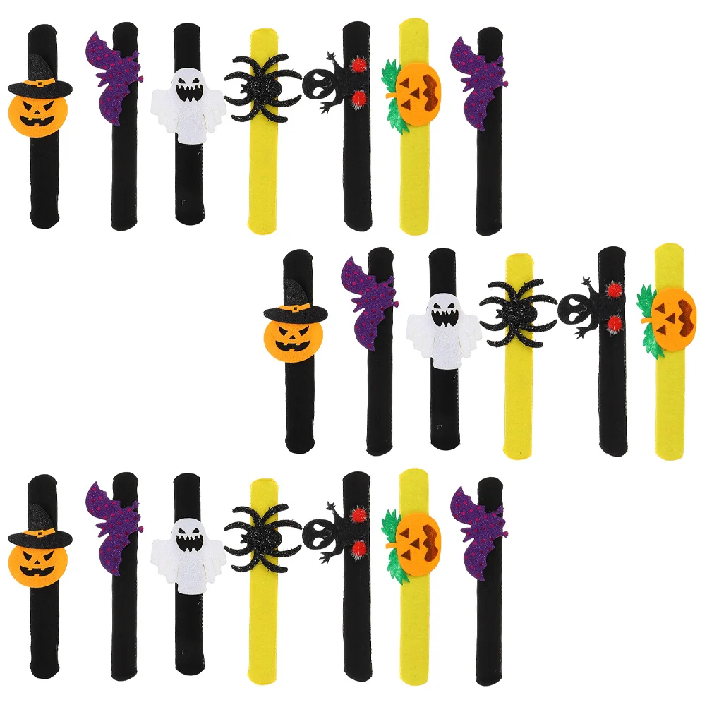 20 stuks Kids Slap Armbanden Halloween Grappige Polsbandjes Bulk Party Gunsten Festival Geschenken Party Props Slap Armbanden