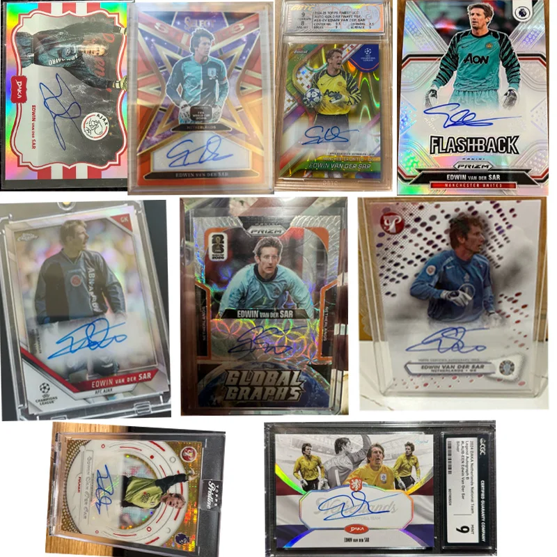 diy-edwin-van-der-sar-autograph-soccer-trading-cards-edwin-van-der-sar-rare-signed-card-edwin-van-der-sar-psa-10-collection-gift