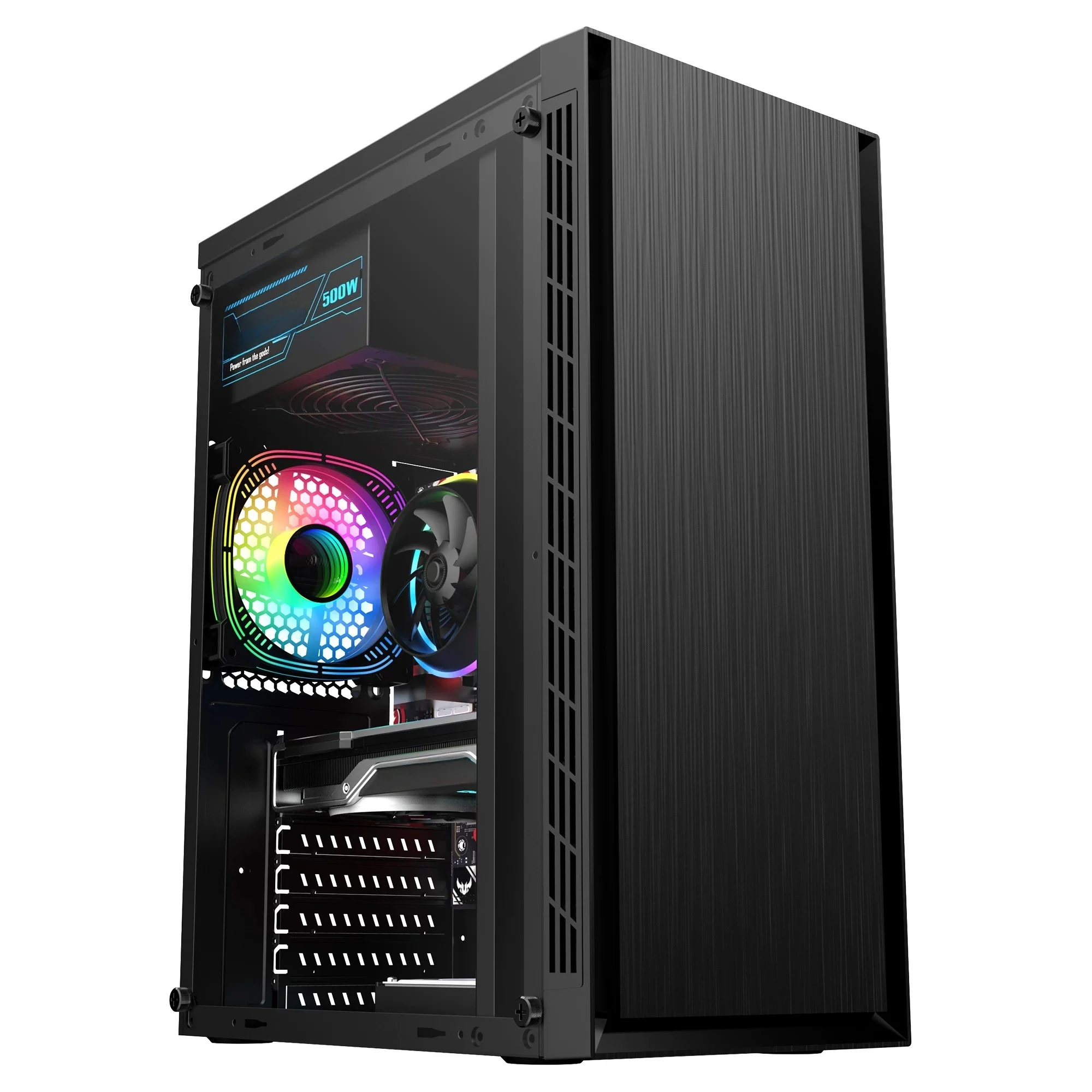 ATX PC Case For Business & Gaming DIY, Water Cooling Support, Cable Management Design