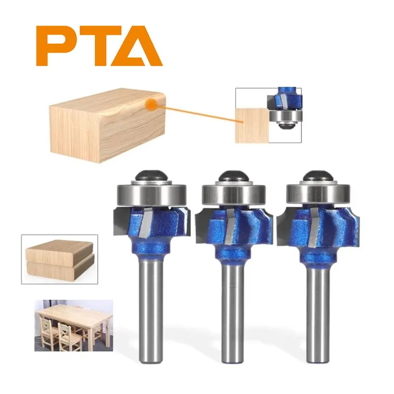 

8mm Shank High Quality 4 flutes Router Bit Set Woodworking Milling Cutter R1 R2 R3 Trimming Knife Edge