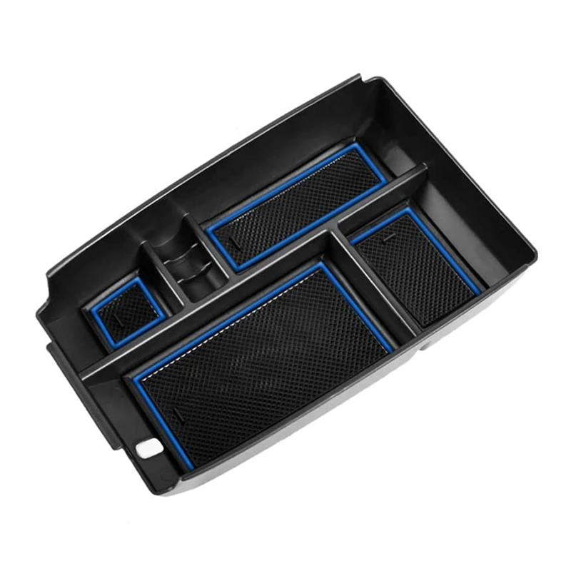 CYL-Center Console Organizer Tray for Ford Bronco Sport 2021 Escape 2020-2022 Armrest Secondary Storage Box Accessories,Blue