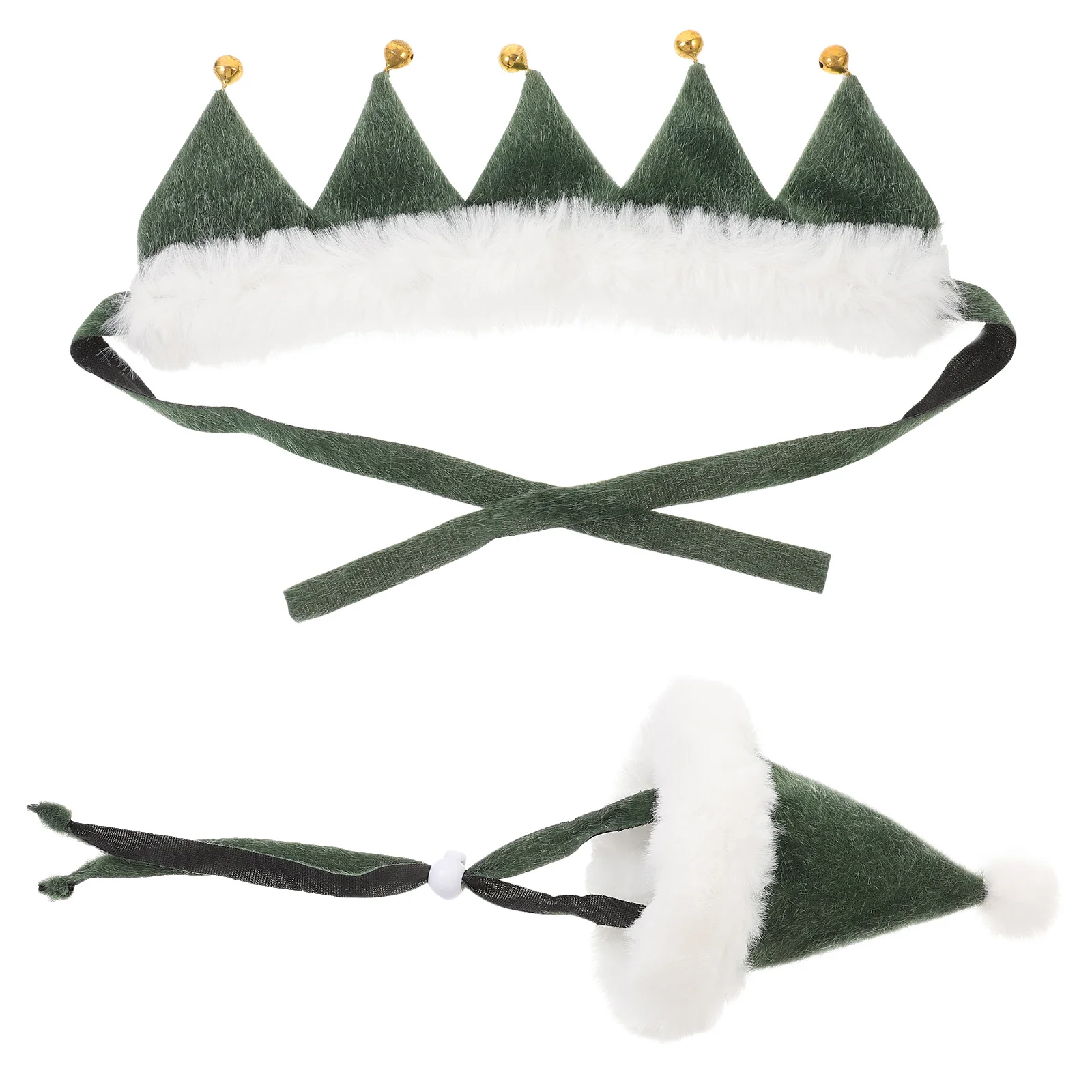 

1 set Pet Bib Scarf Collar Christmas Dog Cat Hat Neckwear Bell Decor Party Accessory Holiday Puppy Kitten Neck Band