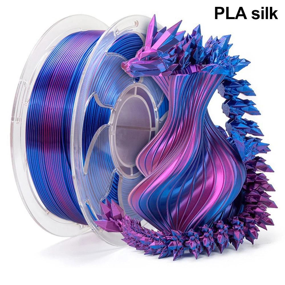 

Двухцветная трехцветная 3D-нить из шелкового PLA 0,25 кг, 1,75 мм, с глянцевой поверхностью, для FDM 3D-принтеров