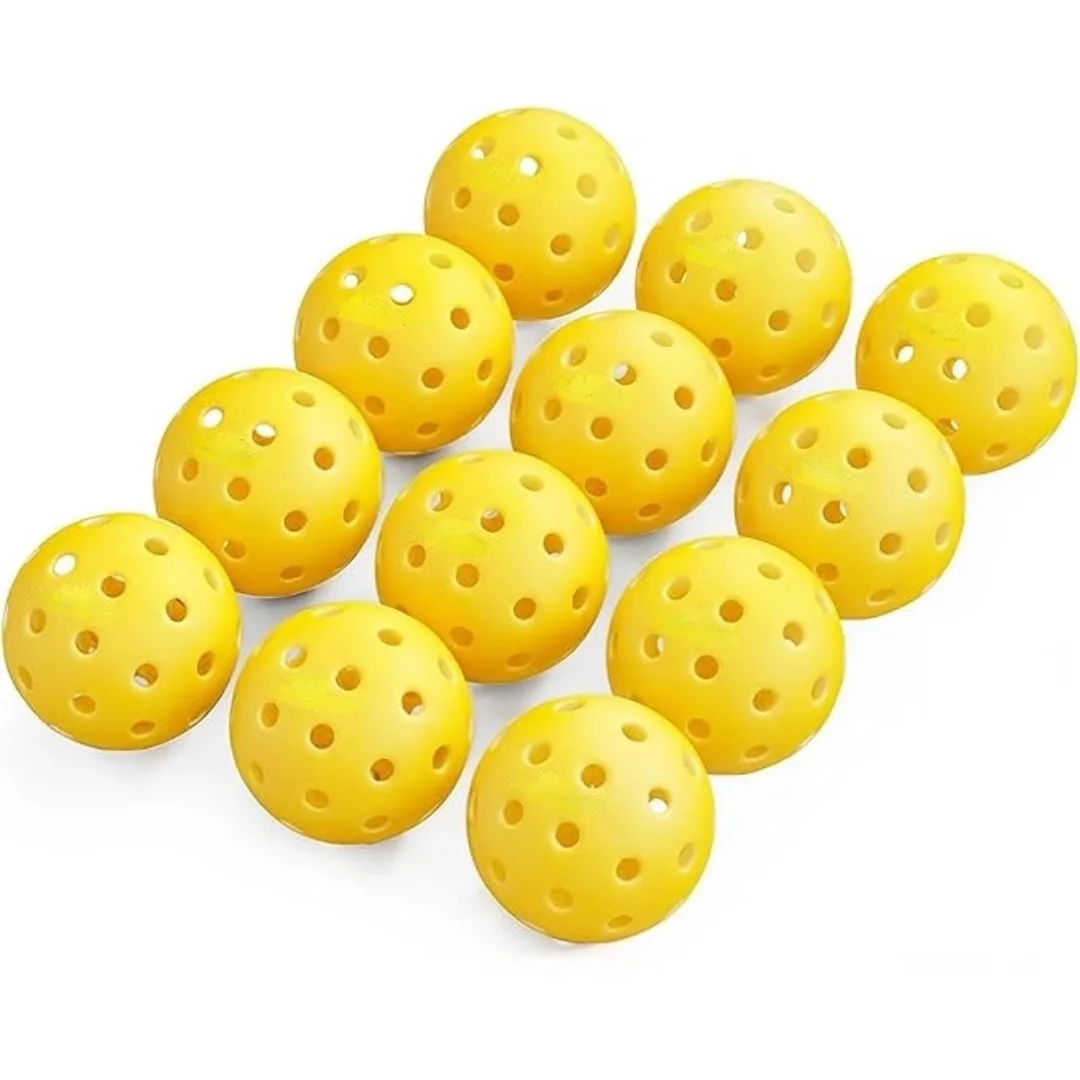 

12pcs Indoor Pickleball Balls 40 Holes Colorful and Durable Pickleballs 72mm Training Ball Practice Entertainment Pickleball