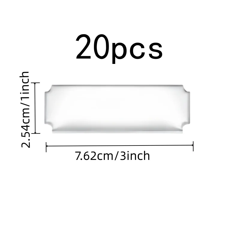 20 pcs Customizable Name Cards, Business Event Badges, Durable Scratch Resistant, Silver Finish Surface