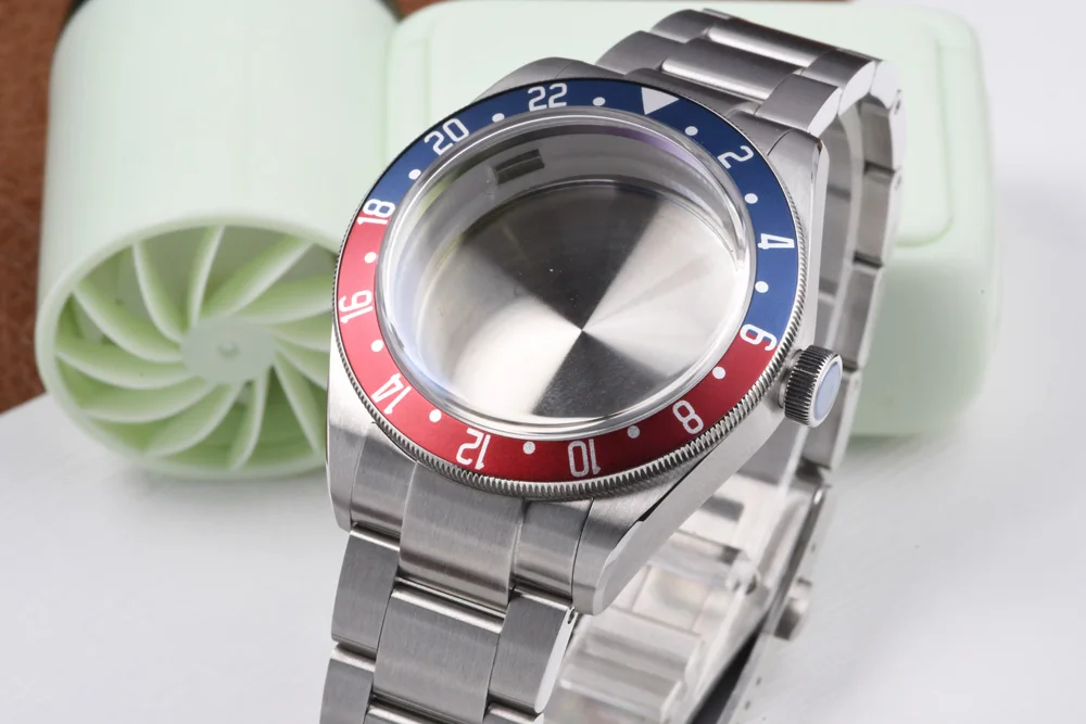 GMT-Uhrengehäuse, 200 m, 31,5 mm Zifferblatt, 316L-Edelstahl, Saphirglas, Taucheruhrengehäuse für NH34-Automatikwerk, Zubehör – Detail 11