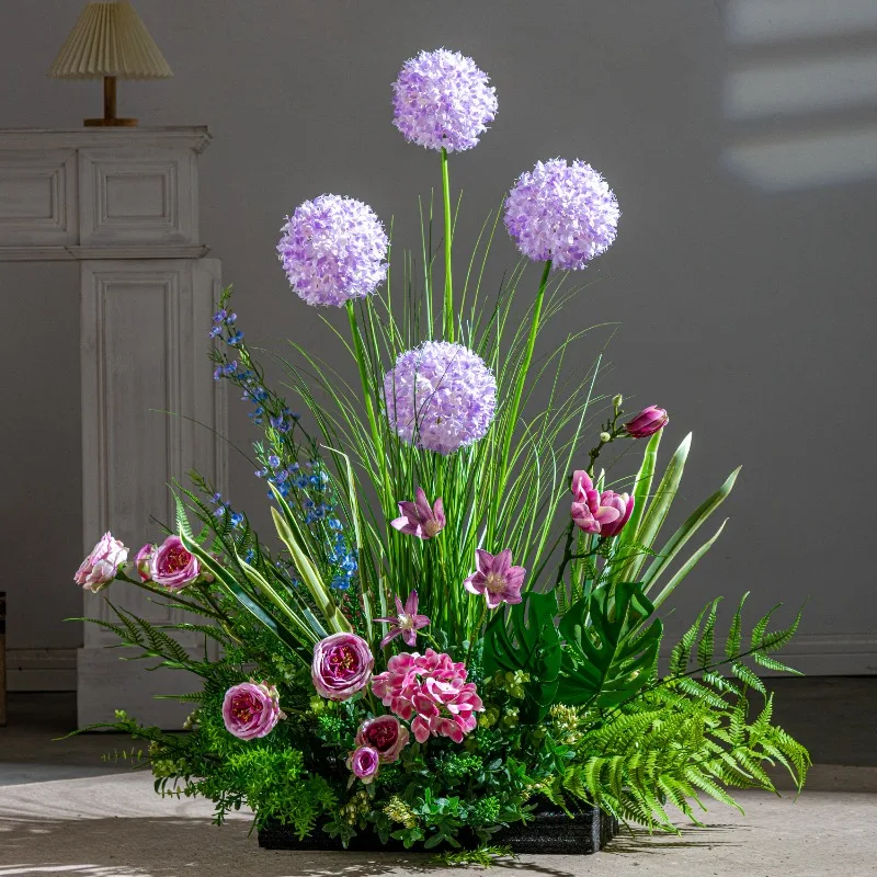 

Advanced Simulation Fake Flower Art Indoor Window Flower Pile Haystack Decorative Ornament