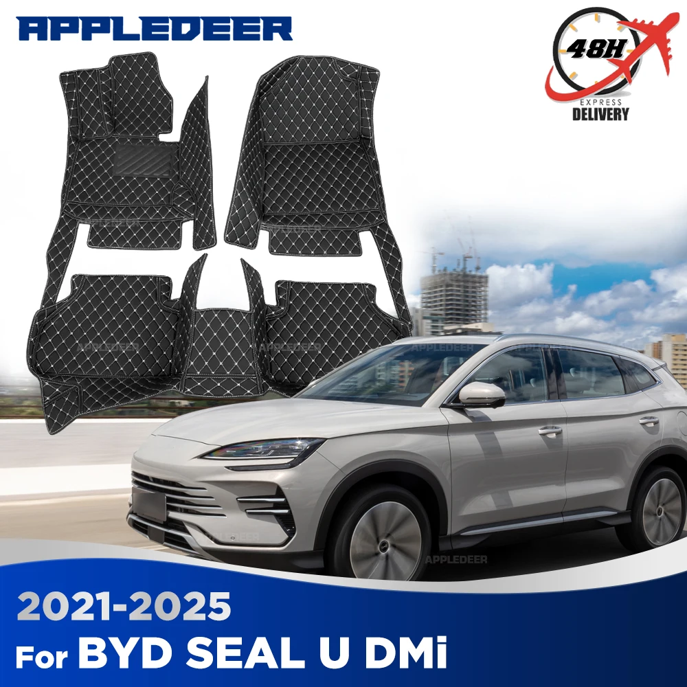 

For BYD SEAL U DMi/Song Plus New Energy 2021-2025 2024 23 22 Car Floor Mats Custom Automobile Carpet Cover Interior Accessories