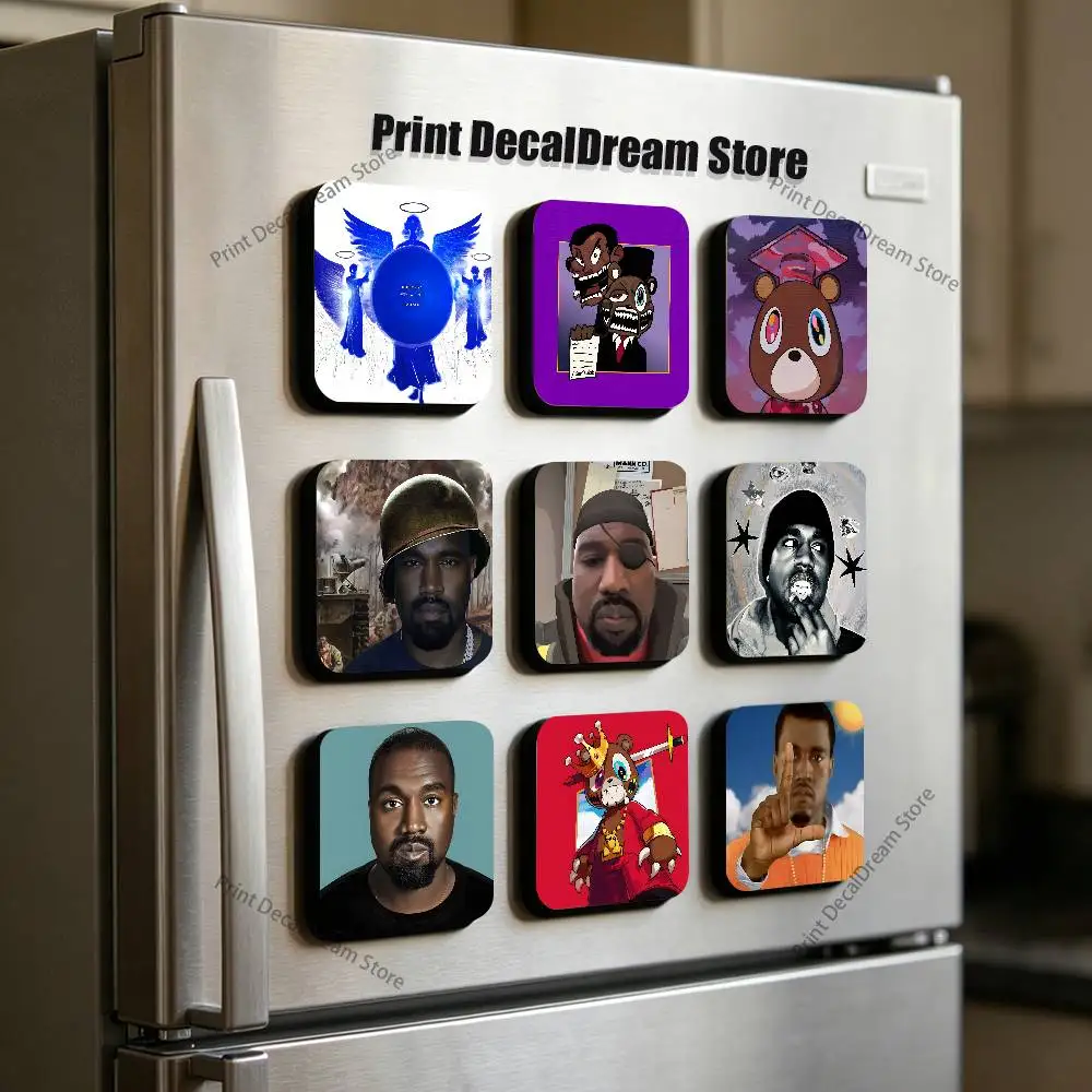 K-Kanye West Yeezus Ye Jesus is King Refrigerator Magnets Cute Cartoon Magnetic Personality Decorations Creative Gifts