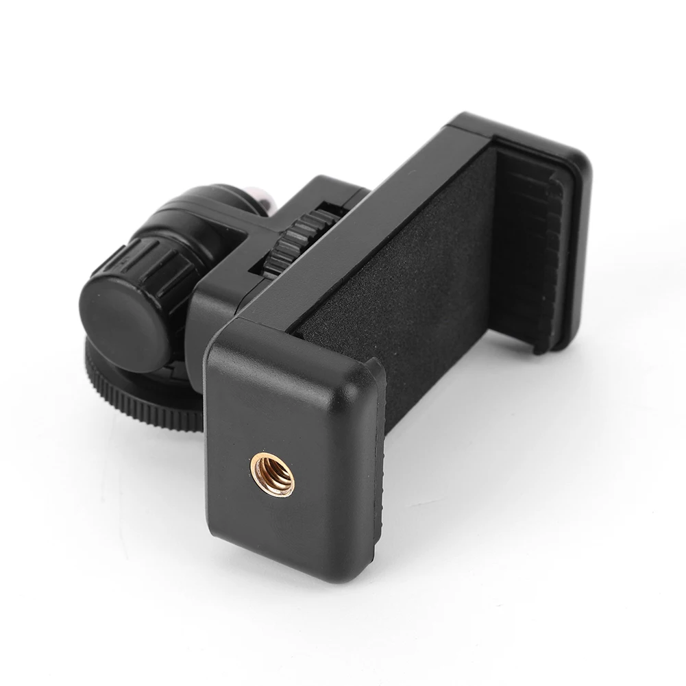 مشبك حامل ثلاثي القوائم للهاتف مع حامل الحذاء البارد، حامل ثلاثي القوائم للهاتف العالمي لهاتف iPhone وSamsung وكاميرا Canon Nikon Sony DSLR