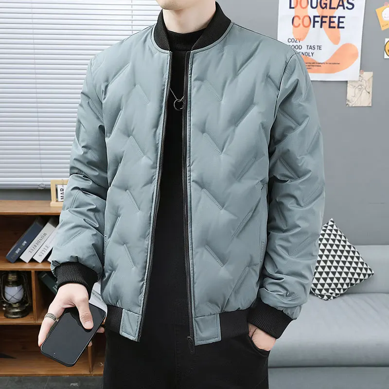 Spring and AutumnNew Men's Coat Fashionable and Warm Cotton-padded Jacket Men's Winter Casual Coat Men's Overcoat Flight Jacket