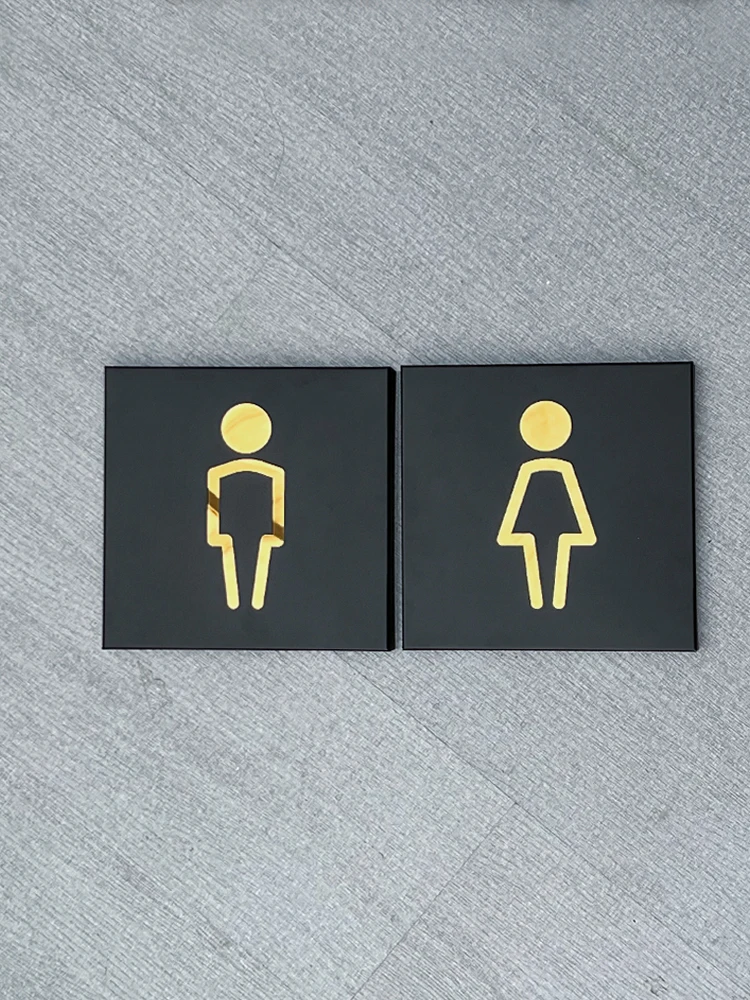 Washroom Sign Board Men Women Toilet Sign Wc Sign For Door Bathroom Signs Female Male Wc Metal Plates Sign