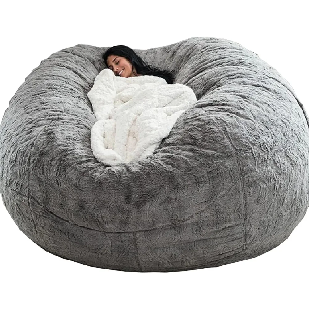 

Oversized Bean Bag Chair Cover for Adults,Living Room Furniture Soft Washable Microfiber Kids Cover,Lazy Sofa Bed PV Velvet