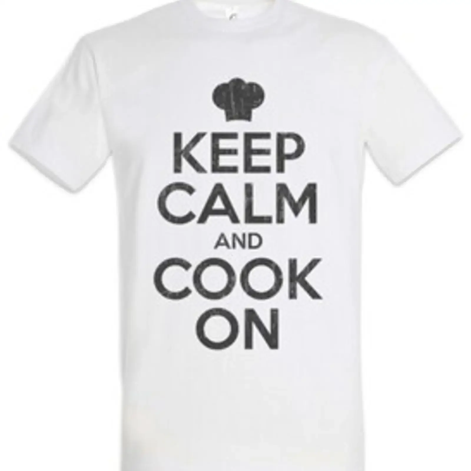 Keep Calm And Cook On T Shirt Fun Chef Food Restaurant Diner Club vintage Washed Stylish Unisex designer clothes streetwear