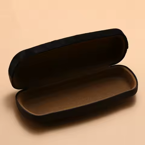 Velvet Glasses Case Solid Spliced Glasses Holder Sunglasses Storage Box Elegant Leather Eyeglass Box For School Daily Use