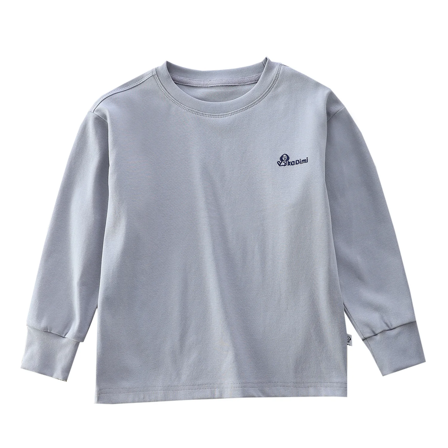 

2025 Autumn Solid Color New Children's Bottom Shirt Medium and Large Round Neck Shirt Children's Outerwear Versatile T-shirt