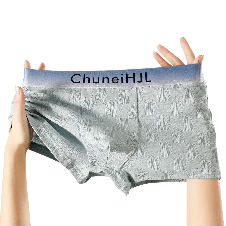 New 3Pcs Cotton Men's Underwear Solid Color Mid-waist Men's Large Size Breathable Men's Boxers Panties Shorts Boxer