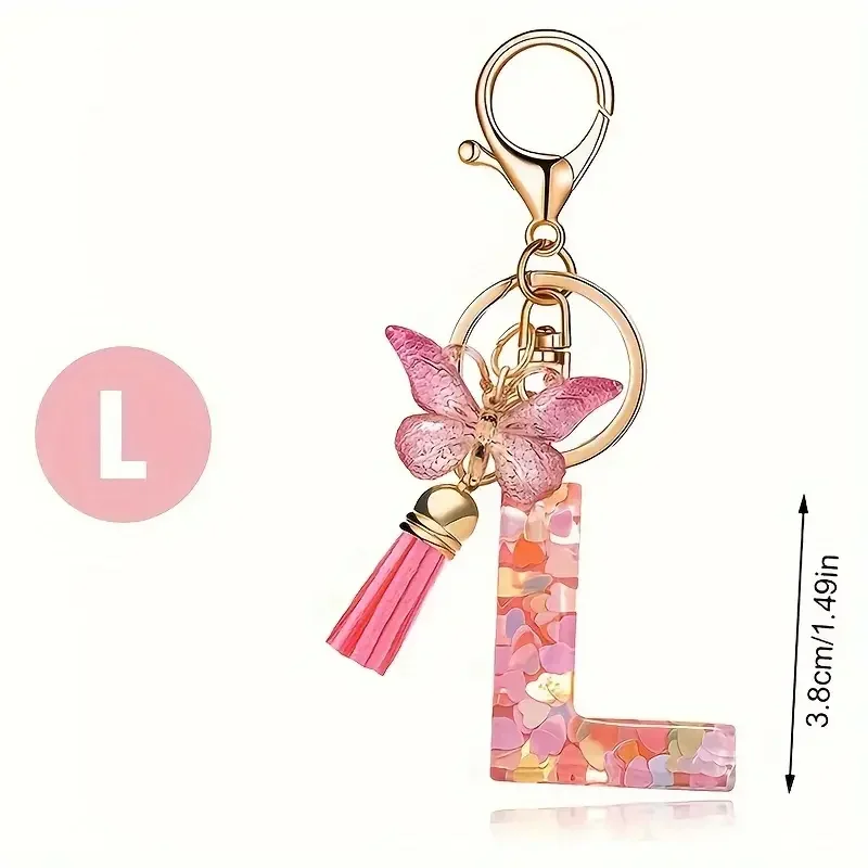 Mode DIY A-Z Buchstaben schlüsselbund Metall Halter Pendent Schlüssel Kette Frauen Auto Schlüssel Ring Einfache Brief Name Schlüssel Party geschenk Schmuck
